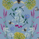 Perfect Pollinators Wallpaper - Haze Blue - by Joules. Click for more details and a description.