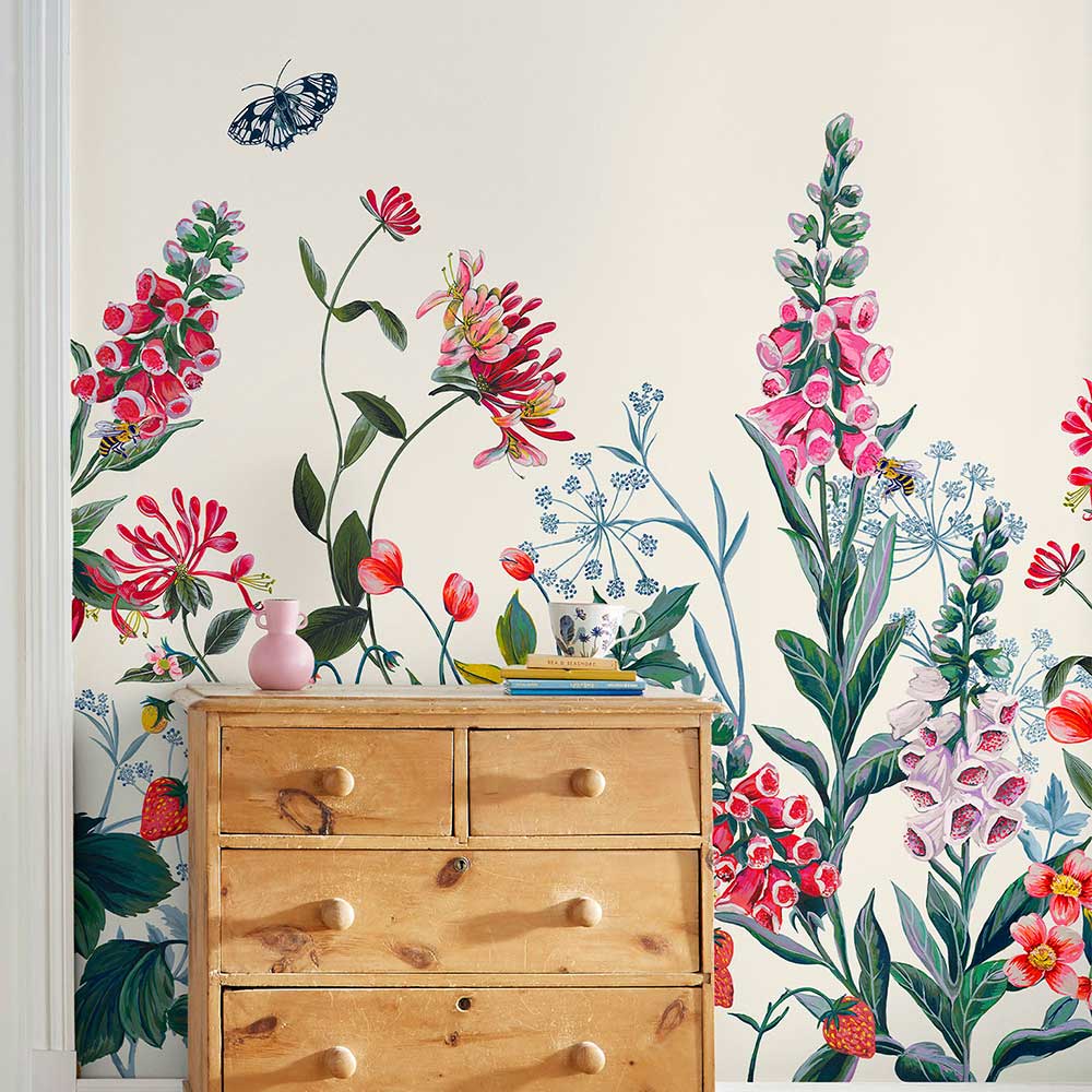 Permaculture Garden Mural - Creme - by Joules