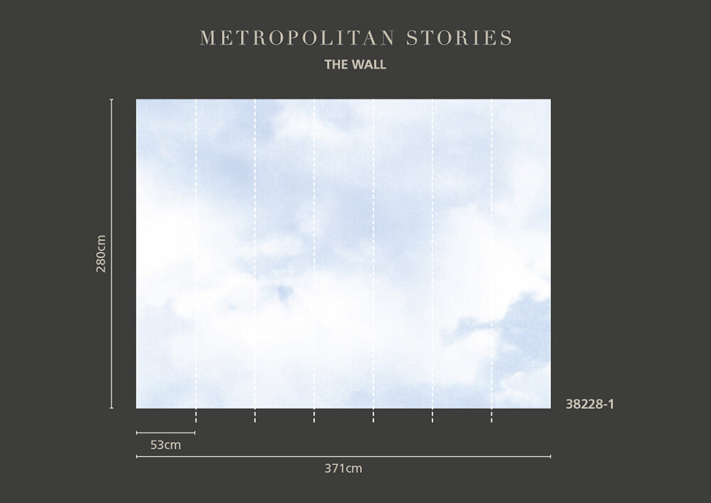 Soft Cloud Mural - Blue - by Metropolitan Stories