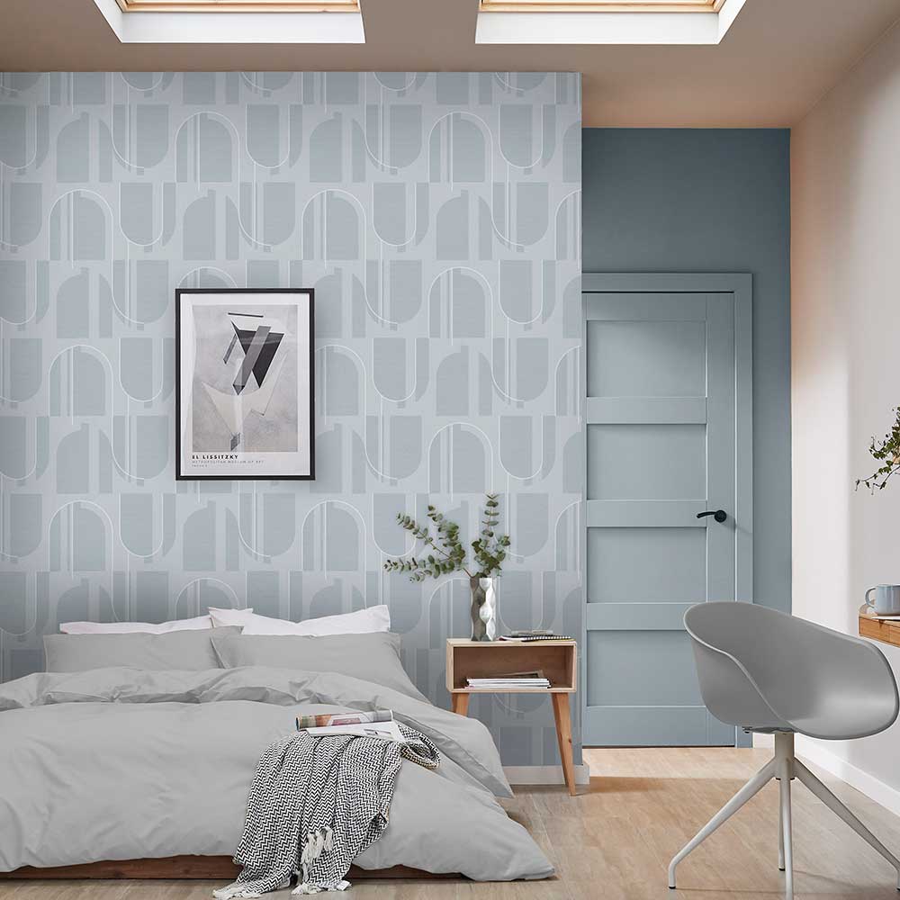 Marcia Wallpaper - Sky - by Graham & Brown