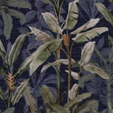 Borneo Wallpaper - Midnight - by Graham & Brown. Click for more details and a description.