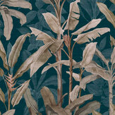 Borneo Wallpaper - Teal - by Graham & Brown. Click for more details and a description.