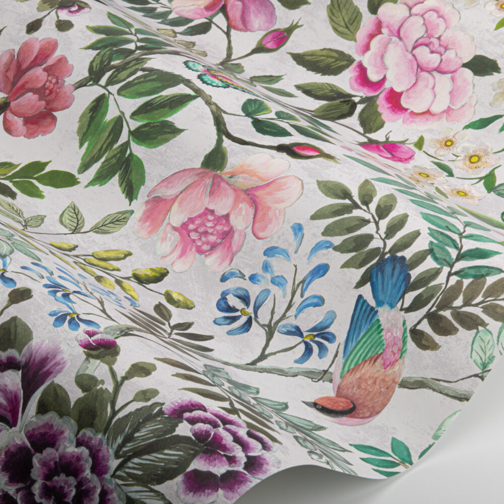 Porcelaine De Chine Wallpaper - Fuchsia - by Designers Guild