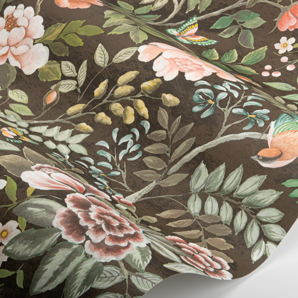 Porcelaine De Chine Wallpaper - Chocolate - by Designers Guild
