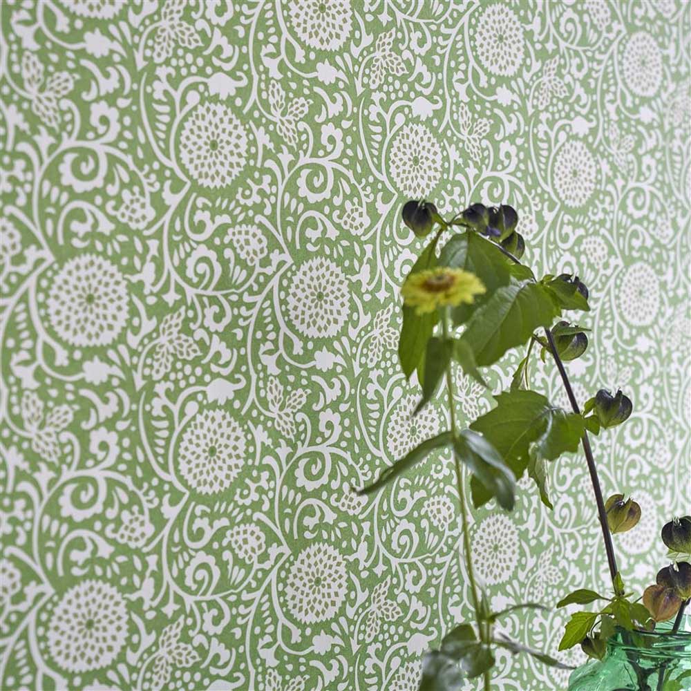Shaqui Wallpaper - Emerald - by Designers Guild