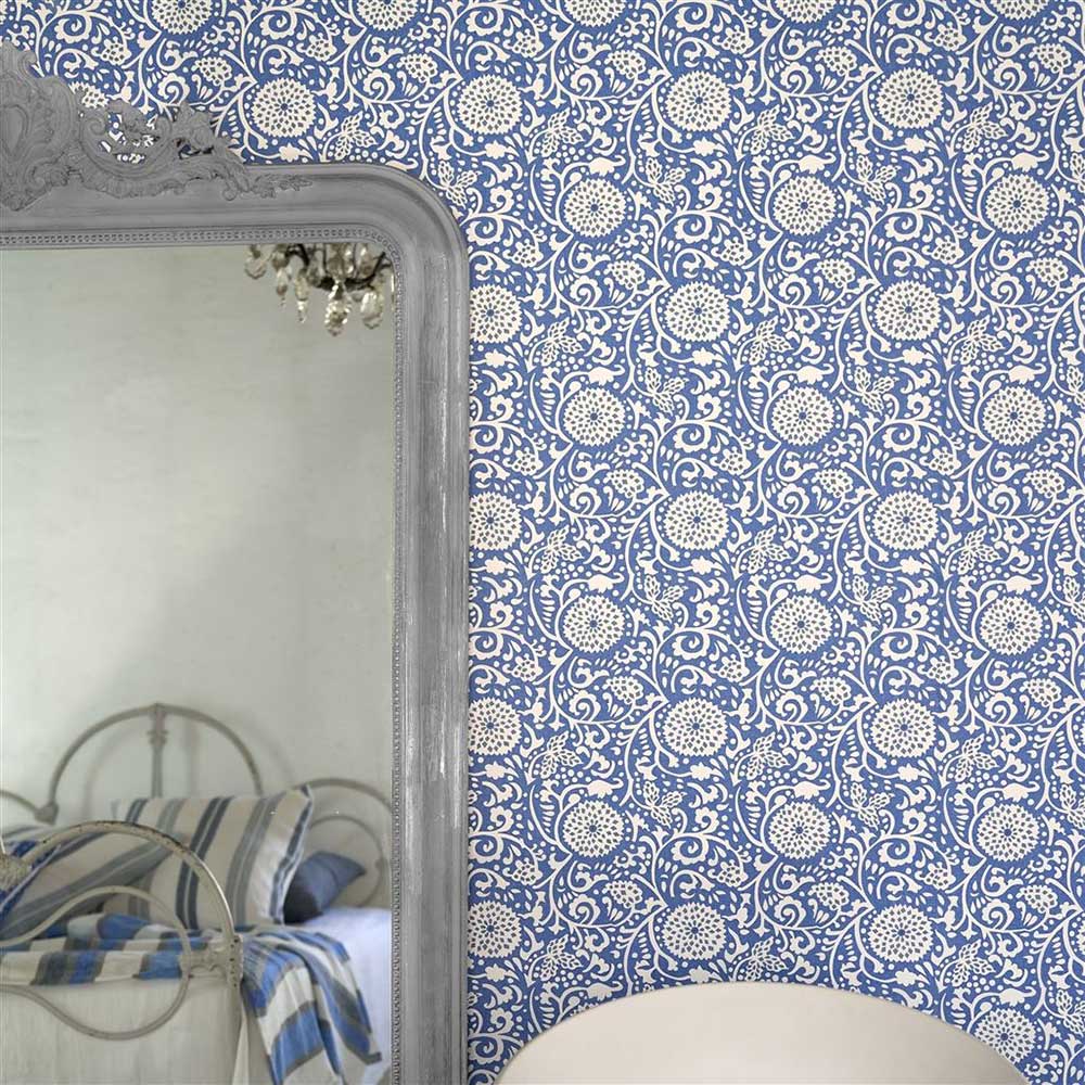 Shaqui Wallpaper - Cobalt - by Designers Guild