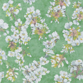 Fleur D'Assam Wallpaper - Emerald - by Designers Guild. Click for more details and a description.