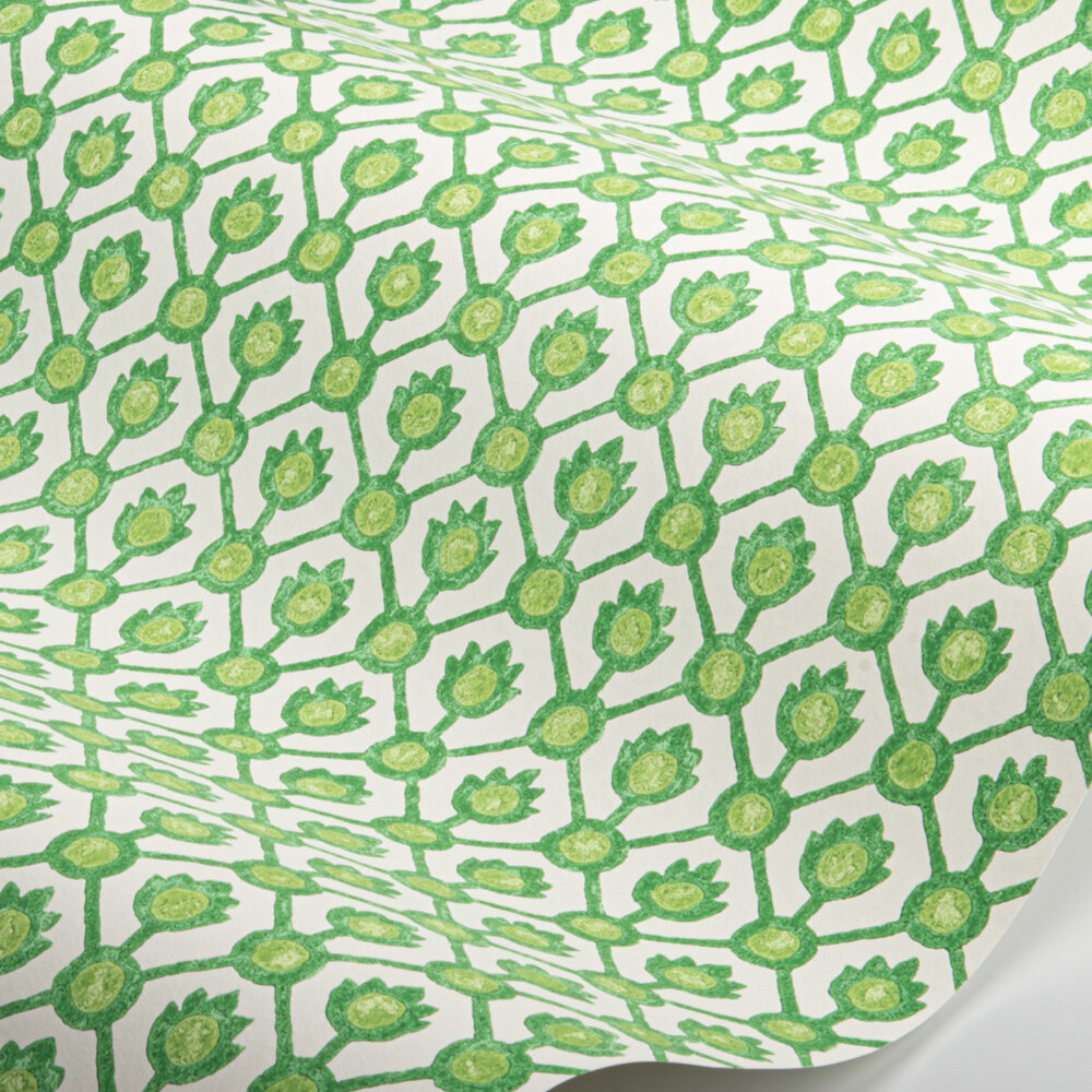 Jaal Wallpaper - Emerald - by Designers Guild