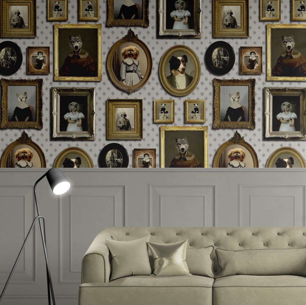 Top Dog Wallpaper - Cream - by Graduate Collection