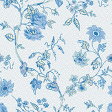 Rambling Rector Wallpaper - Blue Sky - by Laura Ashley. Click for more details and a description.