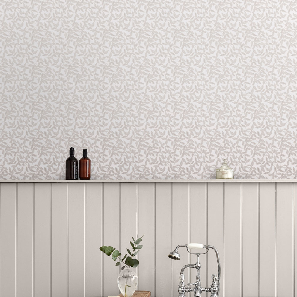Erwood Wallpaper - Dove Grey - by Laura Ashley