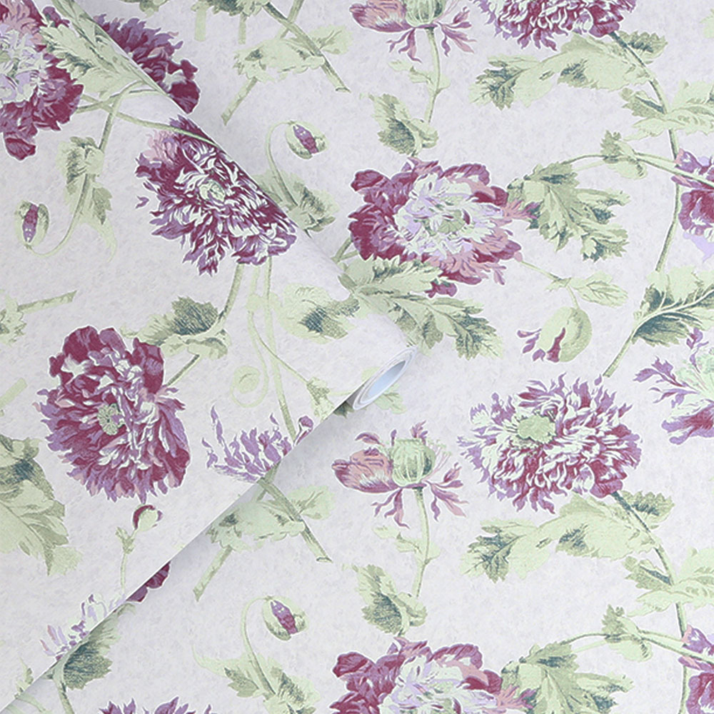 Hepworth Wallpaper - Grape - by Laura Ashley