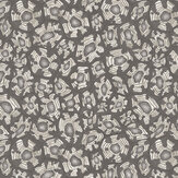 Savanna Shell  Wallpaper - Soot, Snow & Metallic Silver - by Cole & Son. Click for more details and a description.