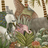 Letaba March  Wallpaper - Spring Green & Ginger on Cream - by Cole & Son. Click for more details and a description.