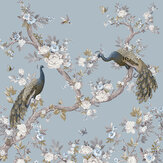 Belvedere Mural - Pale Seaspray - by Laura Ashley. Click for more details and a description.