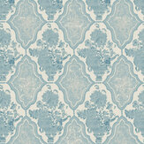 Cameo Vase Wallpaper - Faded Cyan - by Dado Atelier. Click for more details and a description.