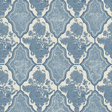 Cameo Vase Wallpaper - Dark Blue - by Dado Atelier
