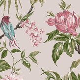 Papier peint Birds & Blooms - Violet - Next. Cliquez pour en savoir plus et lire la description.