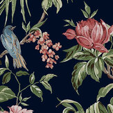 Birds & Blooms Wallpaper - Navy  - by Next. Click for more details and a description.