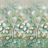 Fleur Orientale Mural - Celadon - by Designers Guild. Click for more details and a description.