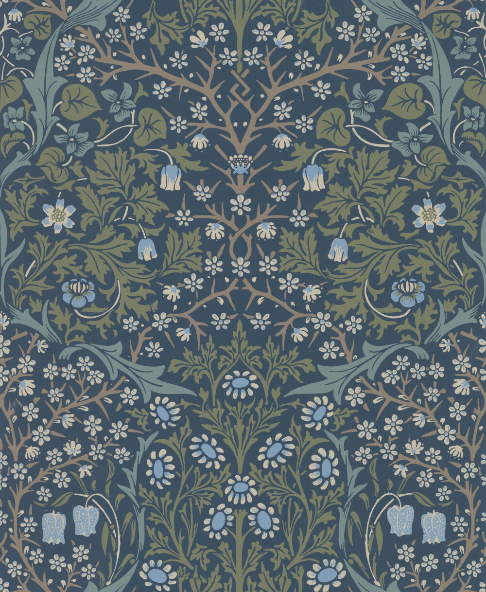 Victorian Garden Wallpaper - Teal - by NextWall