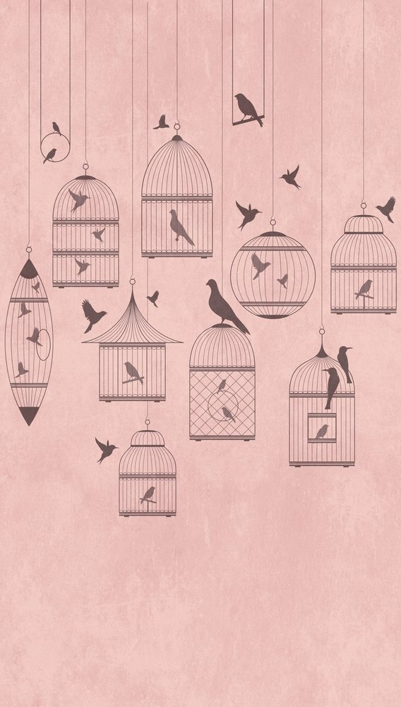 Freebirds & Jailbirds Mural - Pink - by Metropolitan Stories