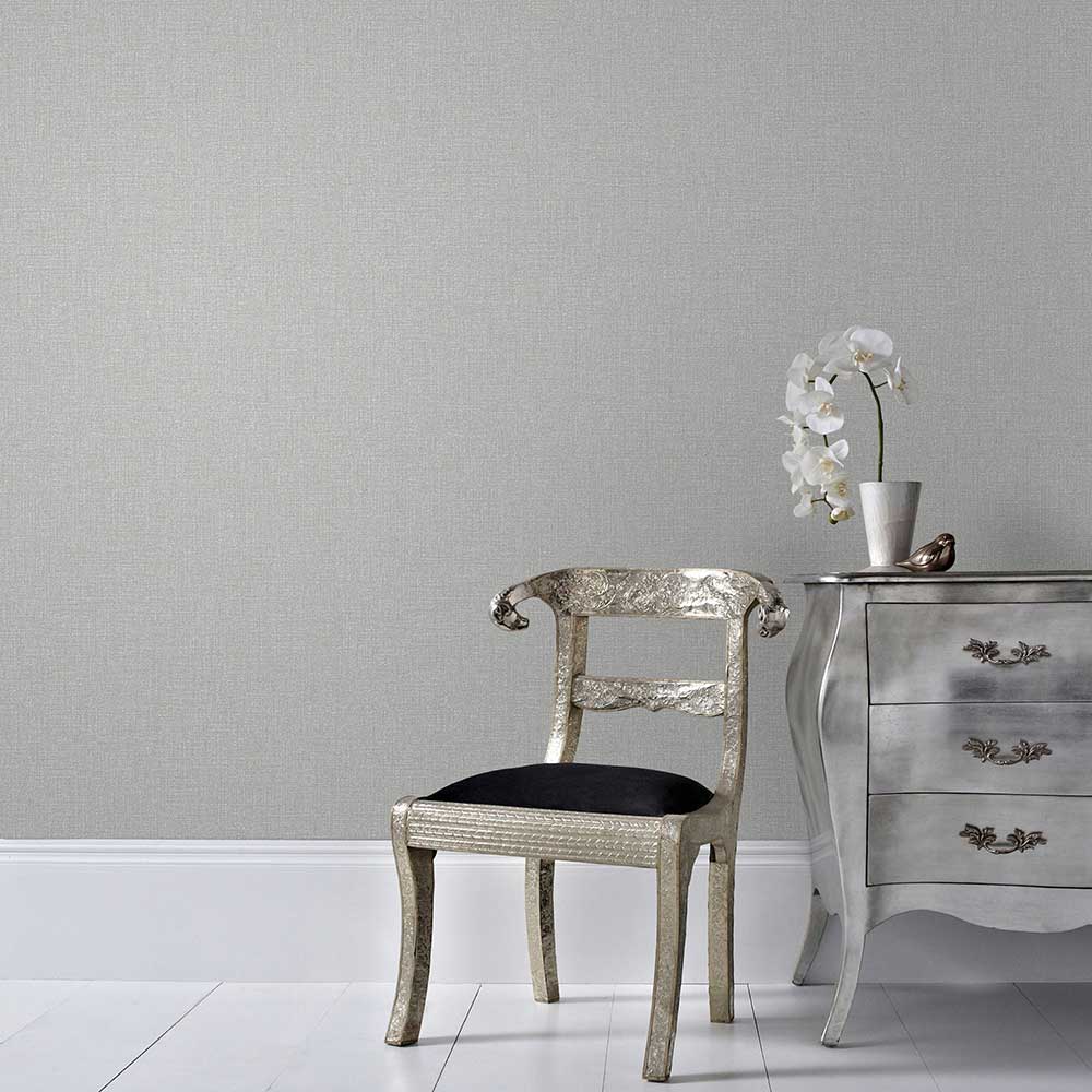 Chennile Wallpaper - Silver - by Boutique