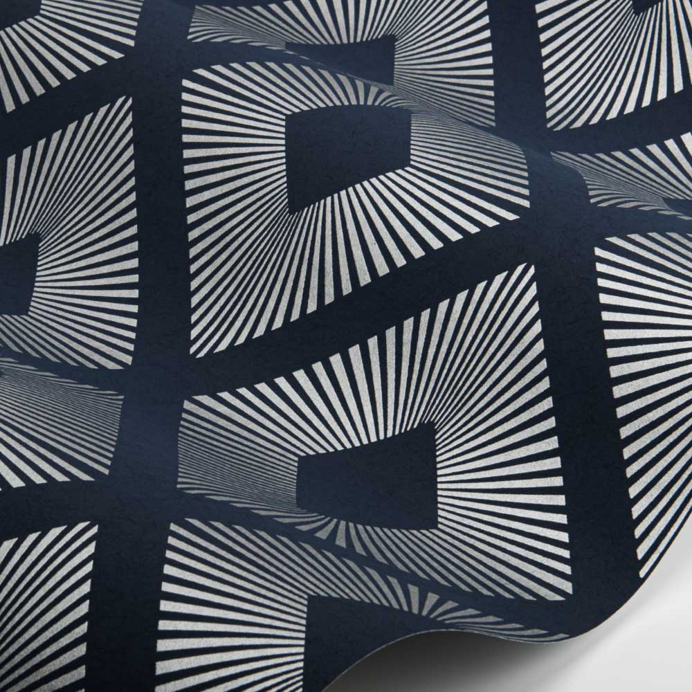 Deco Triangle Wallpaper - Blue - by Next