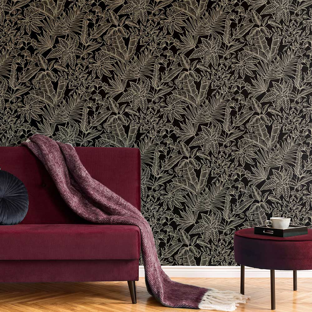 Paradise Wallpaper - Onyx - by Boutique