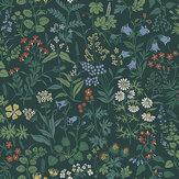Flora Wallpaper - Dark Multi - by Boråstapeter. Click for more details and a description.