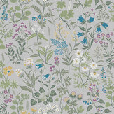 Flora Wallpaper - Grey - by Boråstapeter. Click for more details and a description.