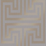 Metallic Greek Key Wallpaper - Grey - by Next. Click for more details and a description.