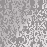 Majestic Damask Wallpaper - Grey - by Next. Click for more details and a description.