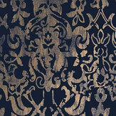 Majestic Damask Wallpaper - Blue - by Next. Click for more details and a description.