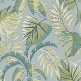 Jungle Leaves Wallpaper - Duck Egg - by Next. Click for more details and a description.