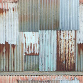 Corrugated Chic  Wallpaper - Multi-coloured - by Ella Doran. Click for more details and a description.