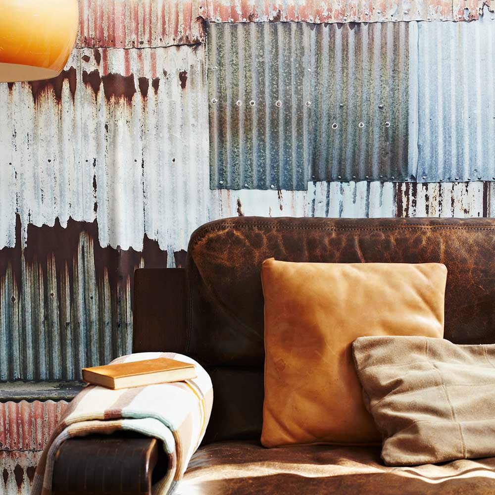 Corrugated Chic  Wallpaper - Multi-coloured - by Ella Doran