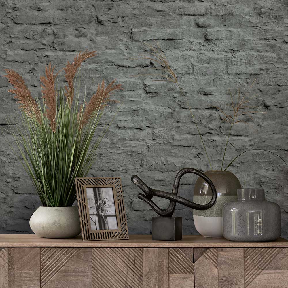 Contemporary Brick by Next - Grey - Wallpaper : Wallpaper Direct