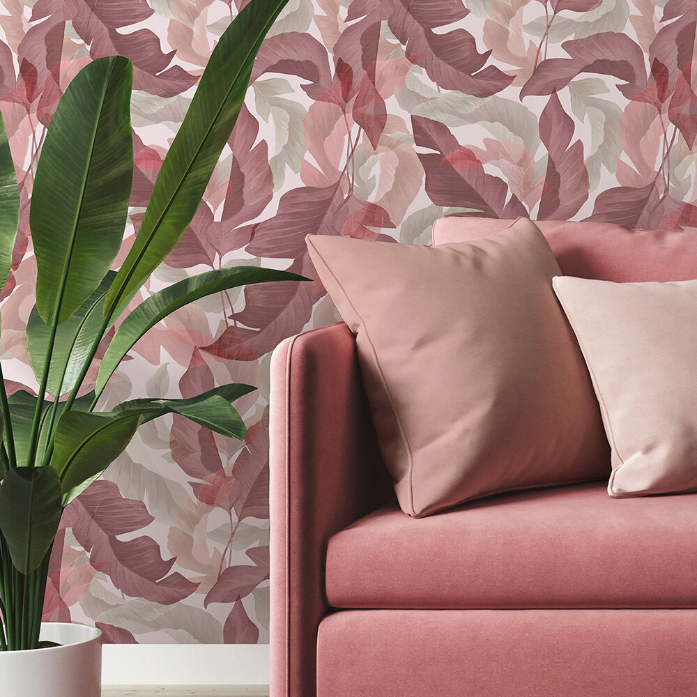 Forager Wallpaper - Pink - by Ted Baker