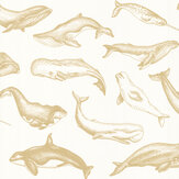 Whale Done Wallpaper - Blanc Dore - by Caselio. Click for more details and a description.