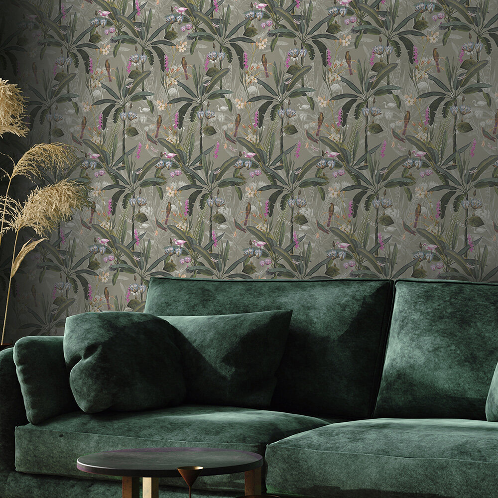 Splendour Wallpaper - Grey - by Ted Baker