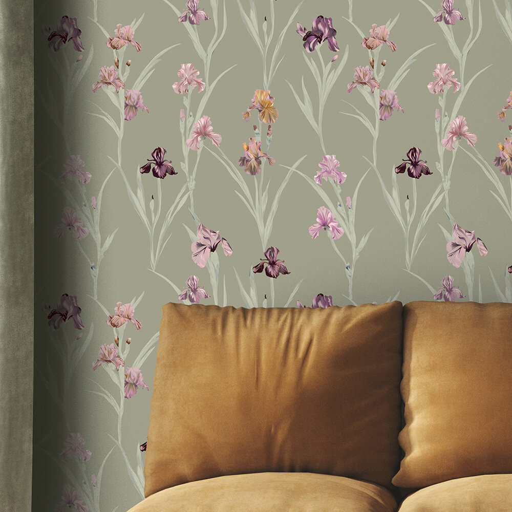 Euphoria Wallpaper - Sage - by Ted Baker