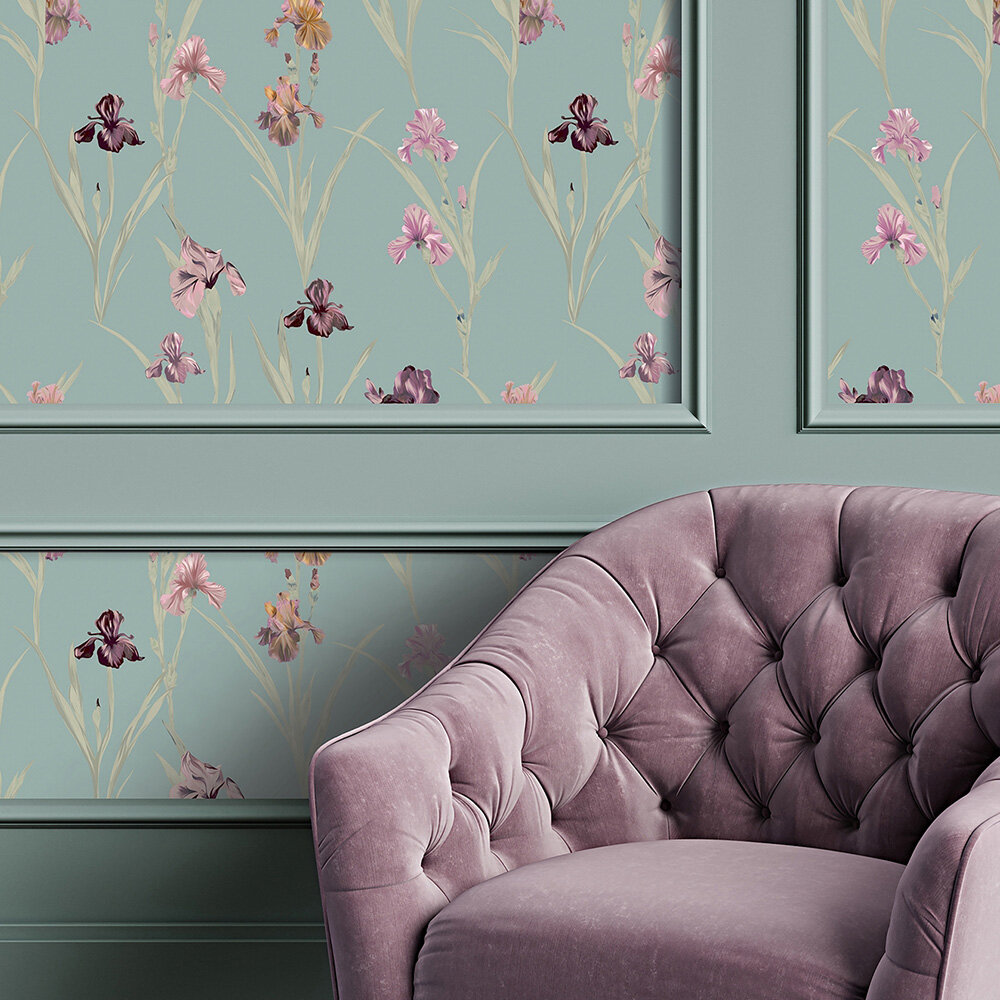 Euphoria Wallpaper - Blue - by Ted Baker