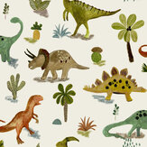 Prehistoric Dinosaur & Friends Wallpaper - Natural - by Next. Click for more details and a description.
