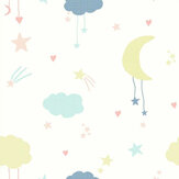Moon & Stars Wallpaper - Multi Coloured - by Next. Click for more details and a description.