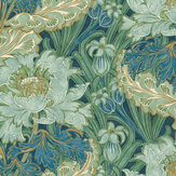 Brantwood Wallpaper - Indigo  - by G P & J Baker. Click for more details and a description.