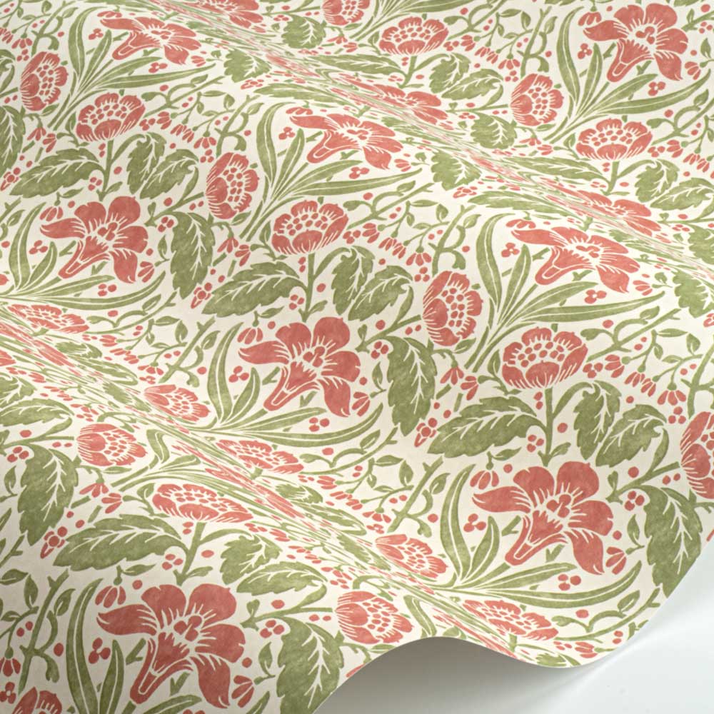 Iris Meadow Wallpaper - Pink - by G P & J Baker