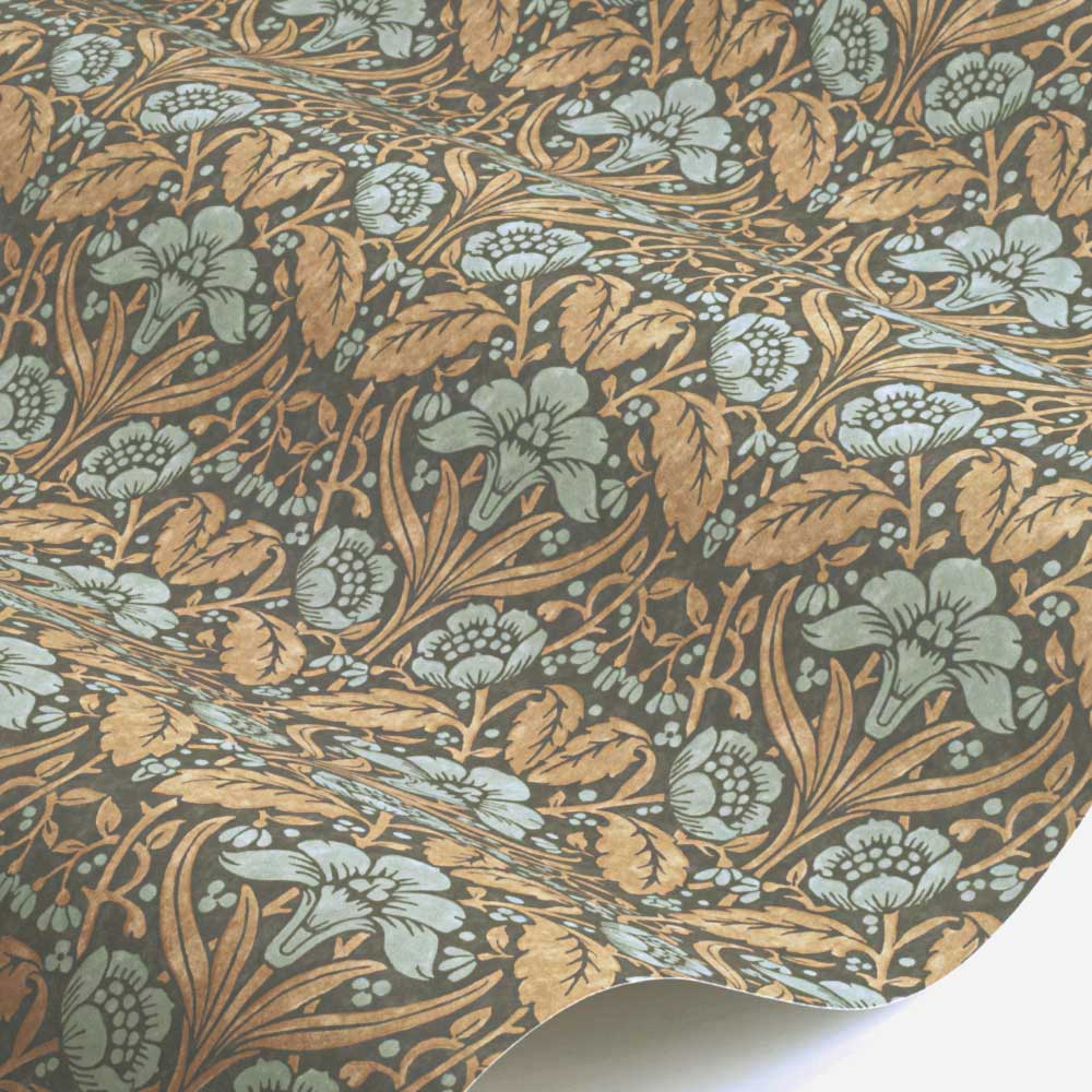 Iris Meadow Wallpaper - Ochre  - by G P & J Baker