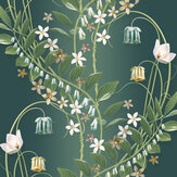 Solomans Crown Wallpaper - Emerald - by Carmine Lake. Click for more details and a description.