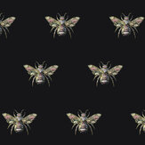 Bombus Wallpaper - Black - by Carmine Lake. Click for more details and a description.